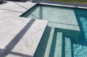 White marble pavers